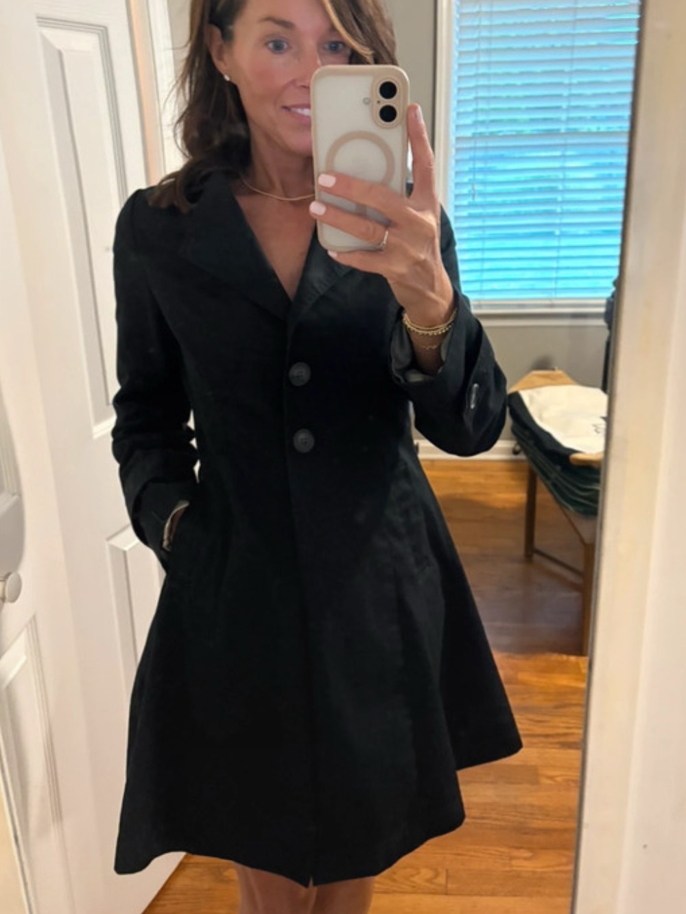 Mossimo Supply Co. Black Long Sleeve A-Line Coat